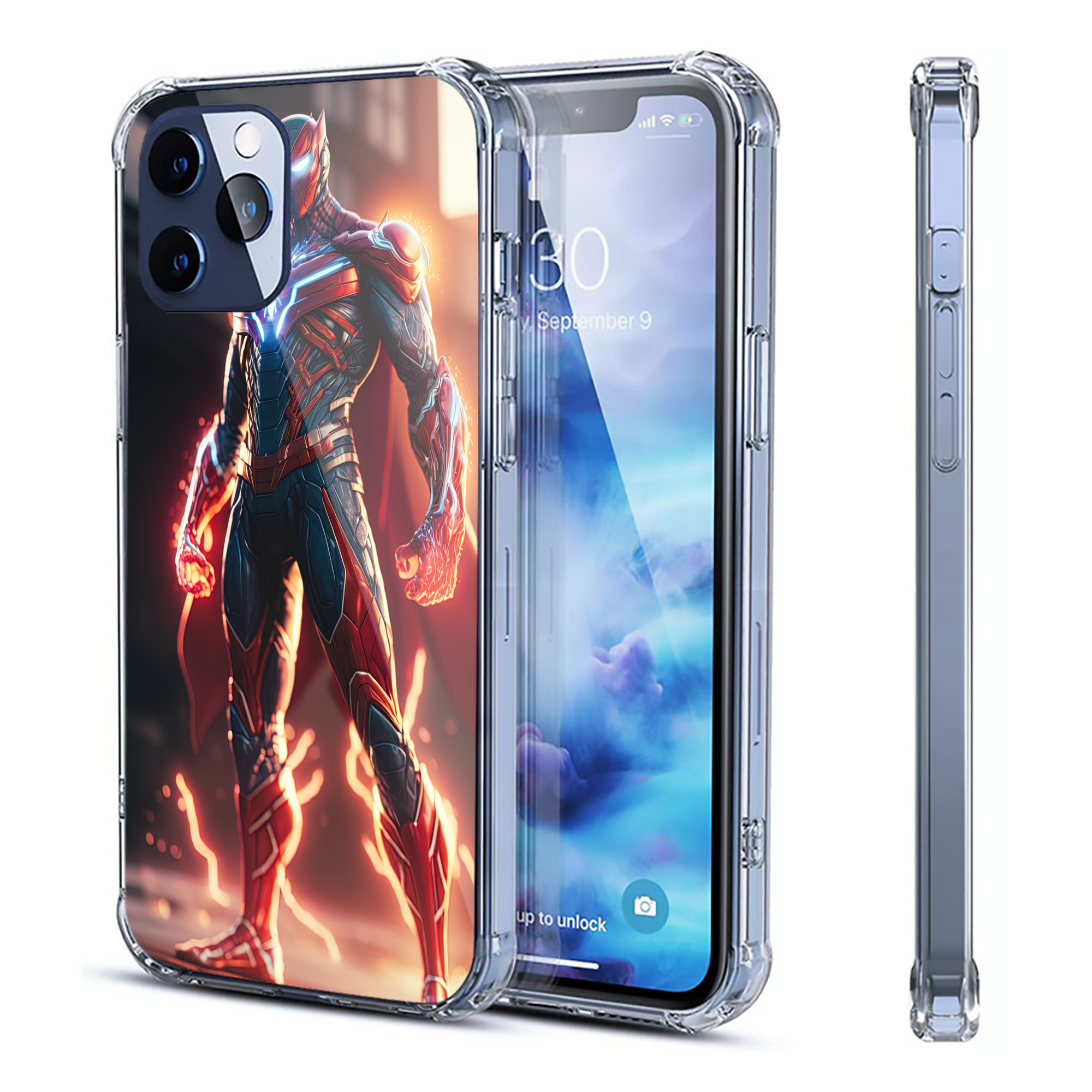 （画像用） Spider Man スパイダーマン 【iPhone 12シリーズ対応】透明スマホケース（クリアソフトケース）